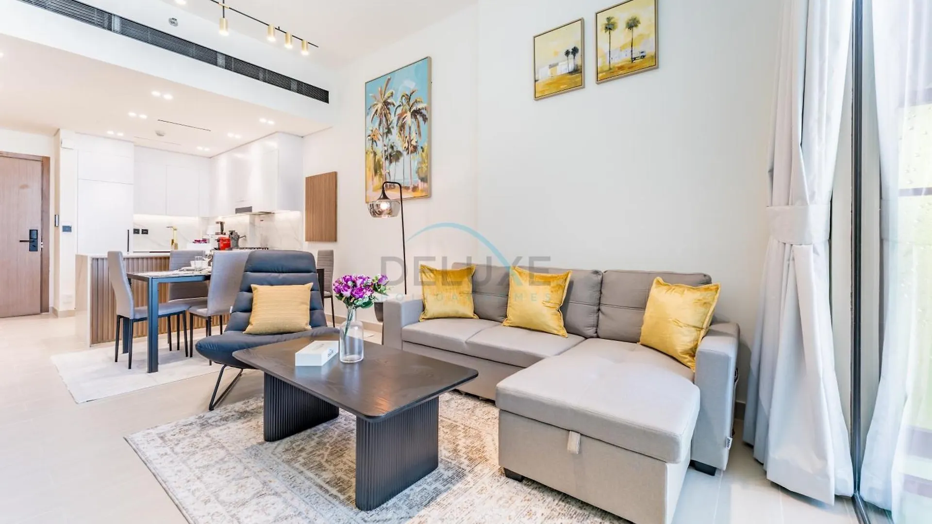 Skyline And Community Views 1Br With Private Balcony Near Community Park, Binghatti Amber, Jumeirah Village Circle By Deluxe Holiday Homes Dubai