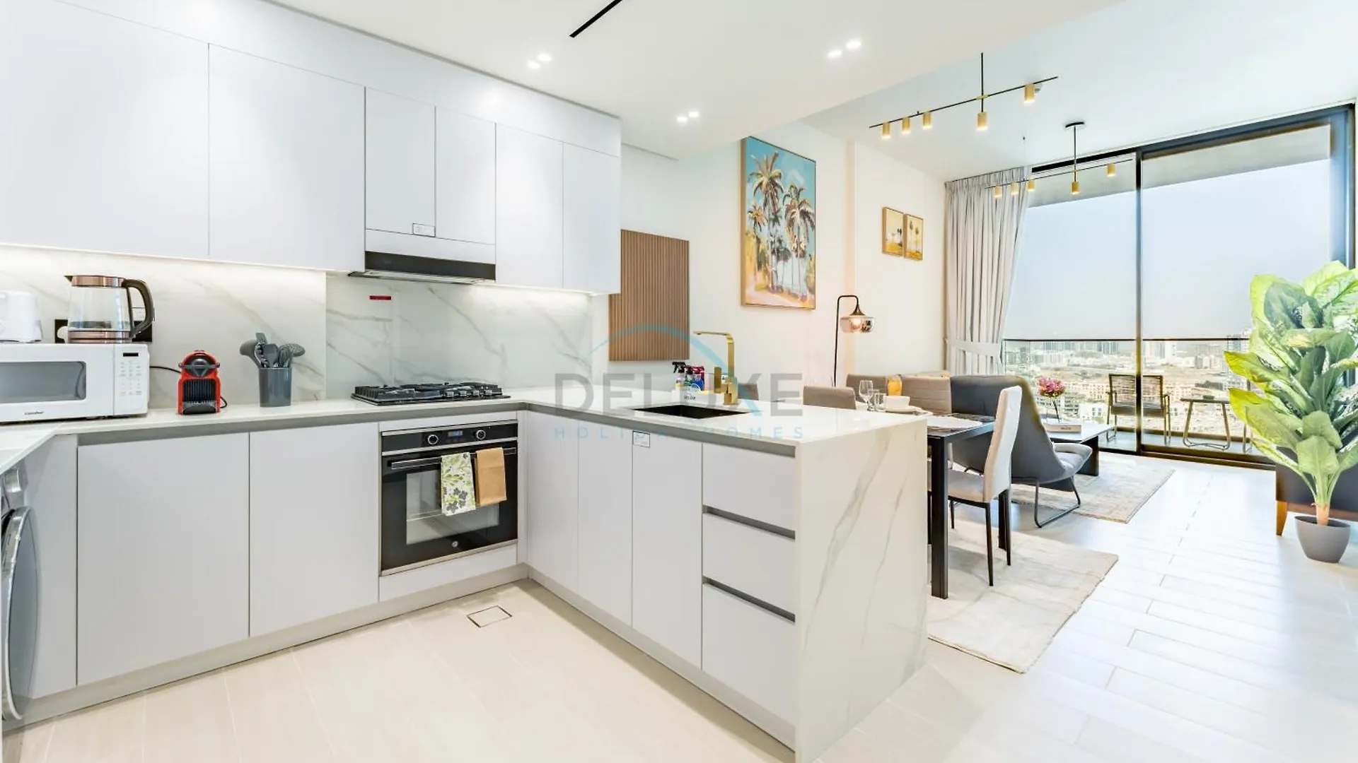 Skyline And Community Views 1Br With Private Balcony Near Community Park, Binghatti Amber, Jumeirah Village Circle By Deluxe Holiday Homes Dubai